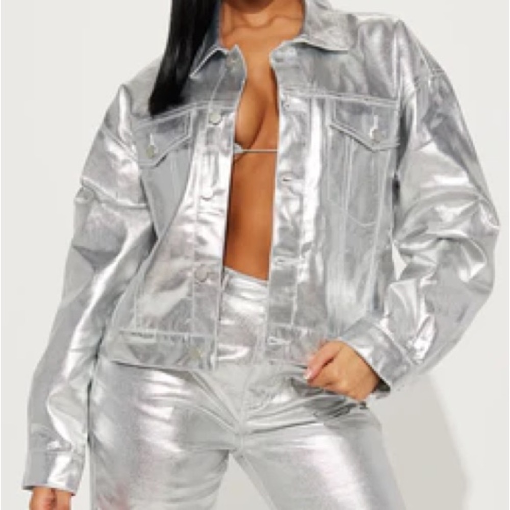 Fashion Nova Metallic Jacket